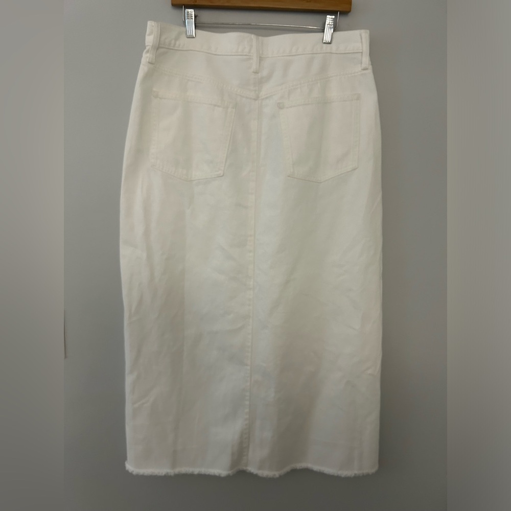 NWT J. Crew Denim Maxi Skirt in White - Picture 3 of 7